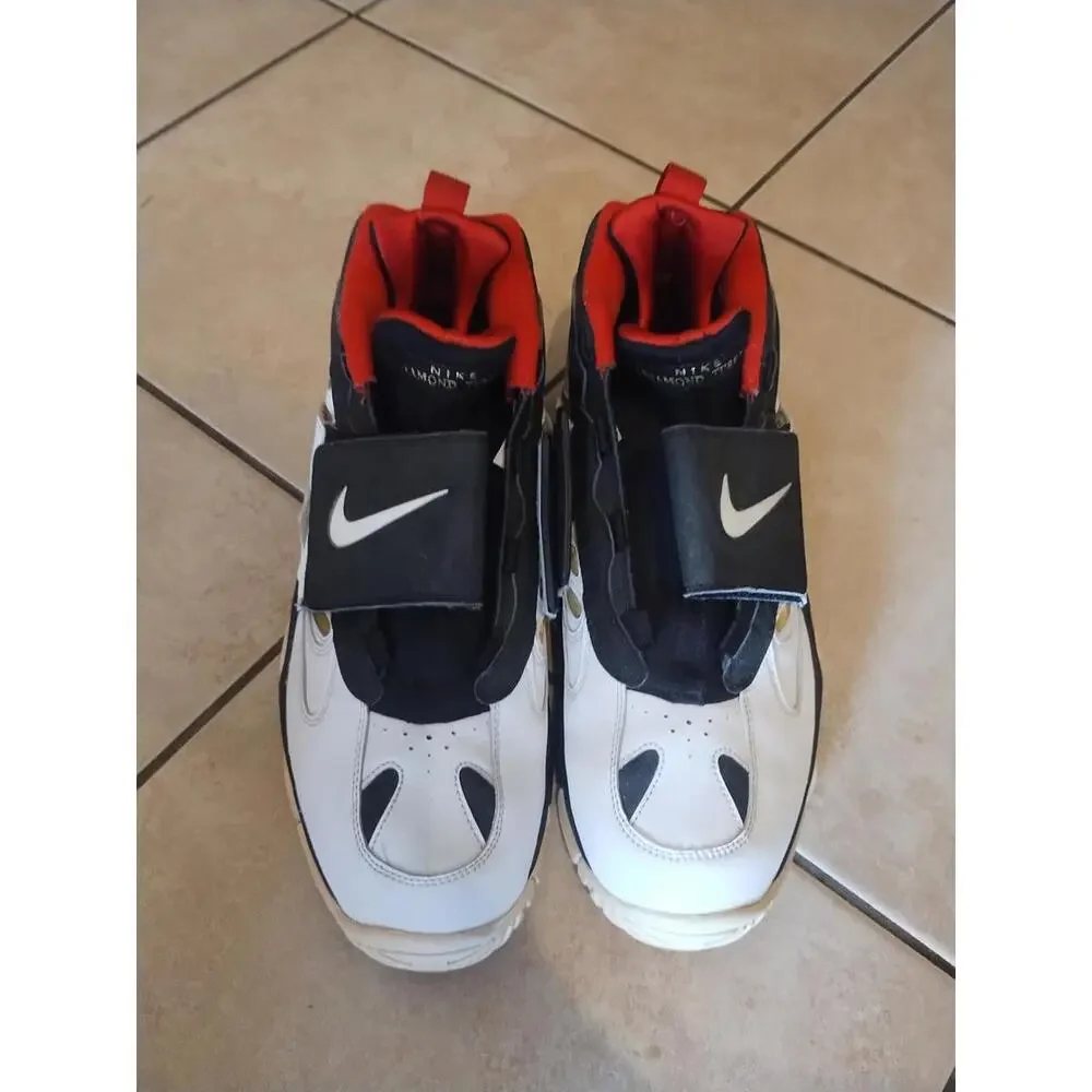 NIKE Air Diamond Turf 49ers‎ Shoes Mens 12 Deion Sanders Black Red